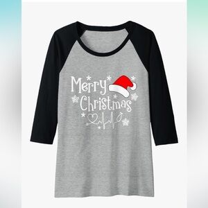 🌦️Come Clean Closet Sale🌦️ Merry Christmas Love Christmas Raglan Baseball Tee